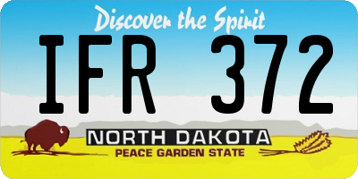 ND license plate IFR372