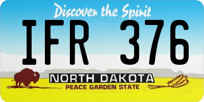 ND license plate IFR376