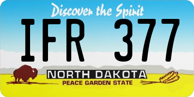 ND license plate IFR377