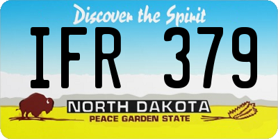 ND license plate IFR379