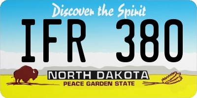 ND license plate IFR380