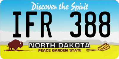 ND license plate IFR388
