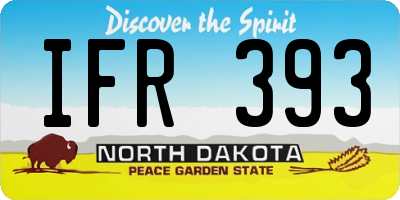 ND license plate IFR393