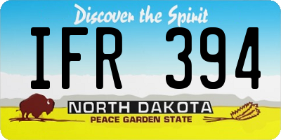 ND license plate IFR394