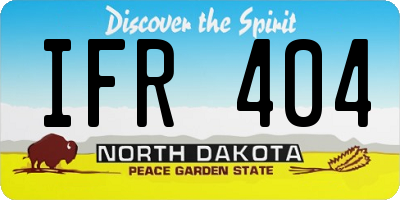 ND license plate IFR404