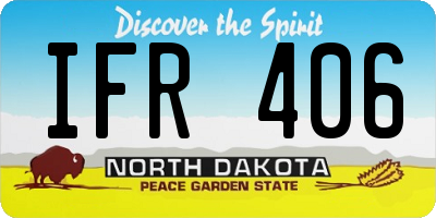 ND license plate IFR406
