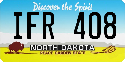 ND license plate IFR408