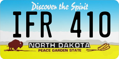 ND license plate IFR410