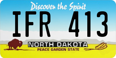 ND license plate IFR413