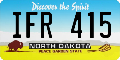 ND license plate IFR415