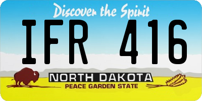 ND license plate IFR416