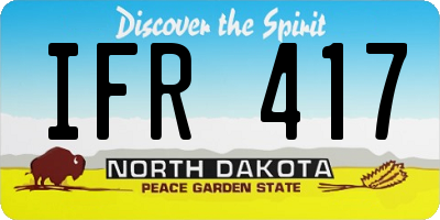 ND license plate IFR417