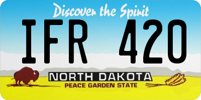 ND license plate IFR420