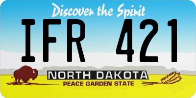 ND license plate IFR421