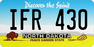 ND license plate IFR430