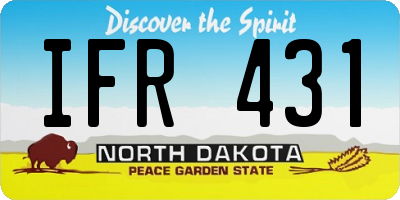 ND license plate IFR431