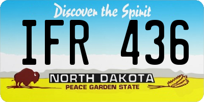 ND license plate IFR436