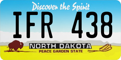 ND license plate IFR438