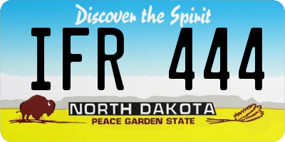 ND license plate IFR444