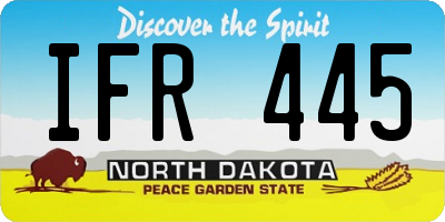 ND license plate IFR445