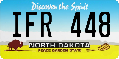 ND license plate IFR448