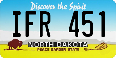 ND license plate IFR451