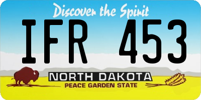 ND license plate IFR453