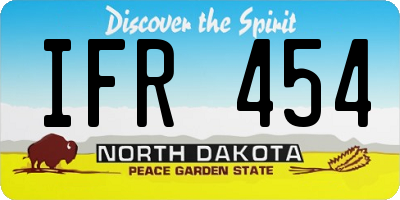 ND license plate IFR454
