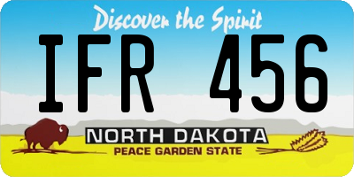 ND license plate IFR456