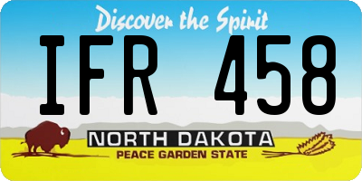 ND license plate IFR458