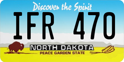 ND license plate IFR470