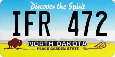 ND license plate IFR472