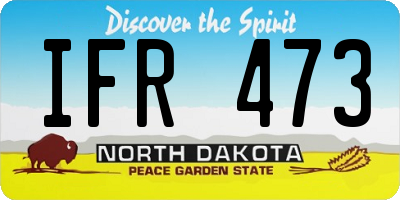 ND license plate IFR473