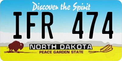 ND license plate IFR474
