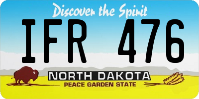 ND license plate IFR476