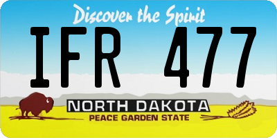 ND license plate IFR477