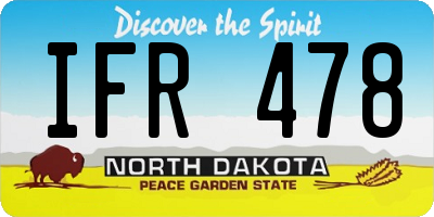 ND license plate IFR478