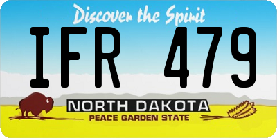 ND license plate IFR479