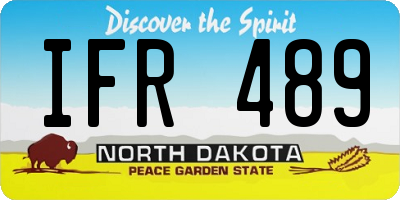 ND license plate IFR489