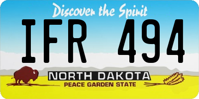 ND license plate IFR494