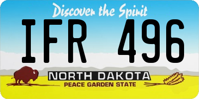 ND license plate IFR496