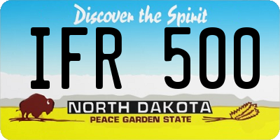 ND license plate IFR500
