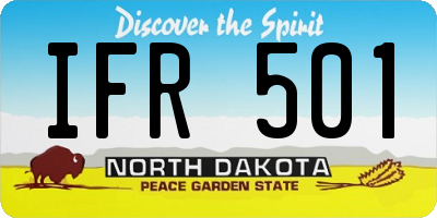 ND license plate IFR501