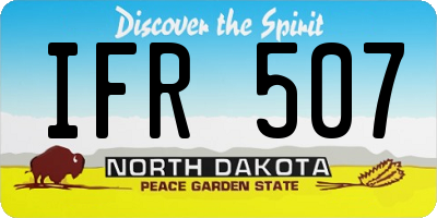 ND license plate IFR507