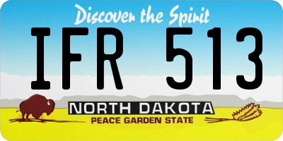 ND license plate IFR513