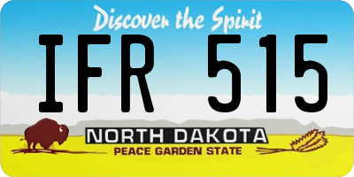ND license plate IFR515