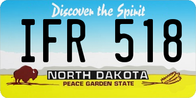 ND license plate IFR518