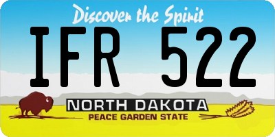 ND license plate IFR522