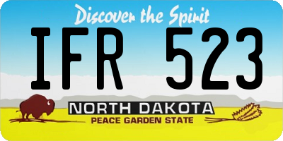 ND license plate IFR523