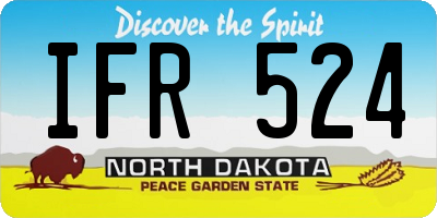 ND license plate IFR524